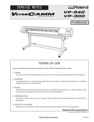 PDF File Hotsale ROLAND VersaCamm SP-540V Service Manual 
