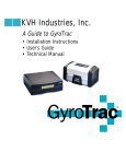 KVH Industries, Inc. - GyroTrac User's Guide