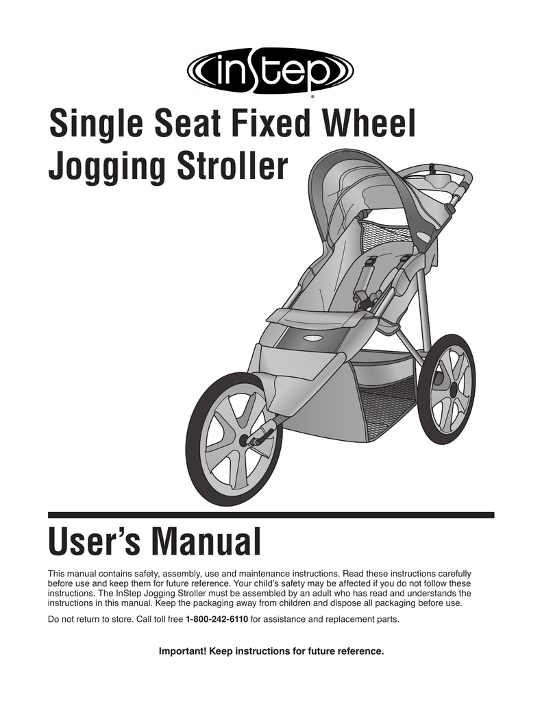fixed wheel jogging stroller