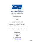 Bathlift AquaJoy SAVER, Bathlift AquaJoy JUNIOR SAVER Operating Instructions