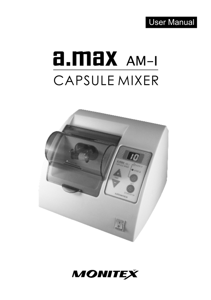 CAPSULE MIXER Manualzz
