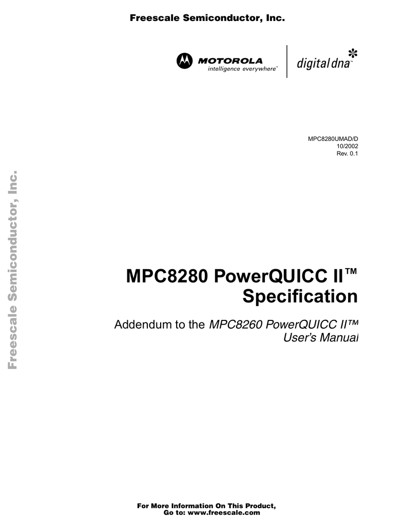 mpc8280 reference manual Mpc8280rm. Pdf mpc8280 powerquicc ii family reference manual.