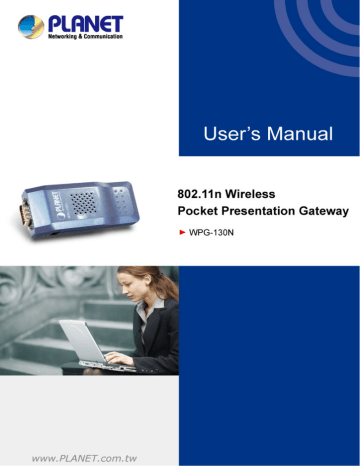 PLANET WPG-130N User's manual | Manualzz