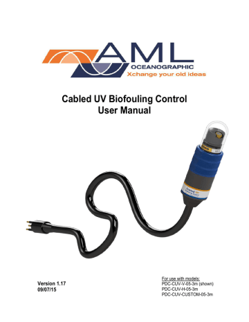 Cabled UV - User Manual | Manualzz