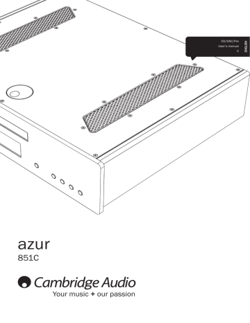 Cambridge Audio AZUR 851C User manual | Manualzz