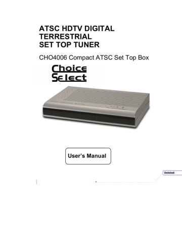 Choice Select CHO4006 User manual | Manualzz