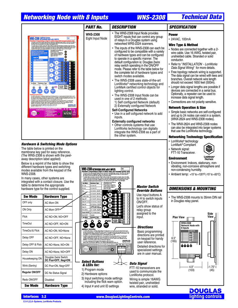 Douglas Lighting Controls Wtp 4408 Shelly Lighting