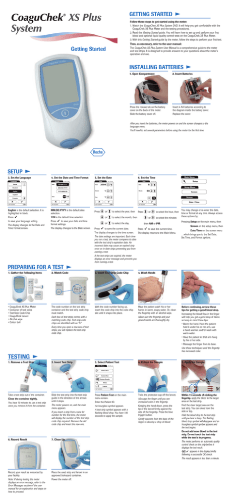 Coaguchek Xs User Manual