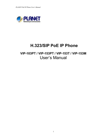 PLANET VIP-153M User's manual | Manualzz