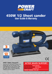 sheet sander POS-450 User Guide &amp; Warranty