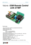 GSM Remote Control TDG 140 User Manual