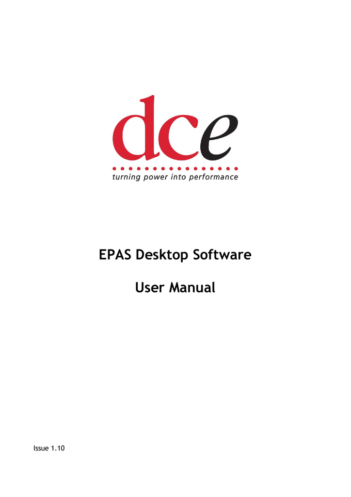 Epas Desktop Software User Manual Manualzz