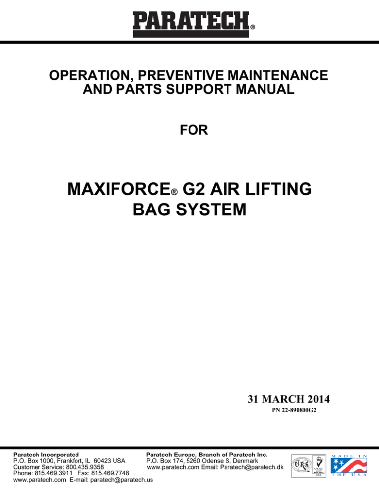 Maxiforce G2 Air Lifting Bag System Manualzz