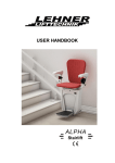 Lehner Lifttechnik Alpha Stairlift User Manual