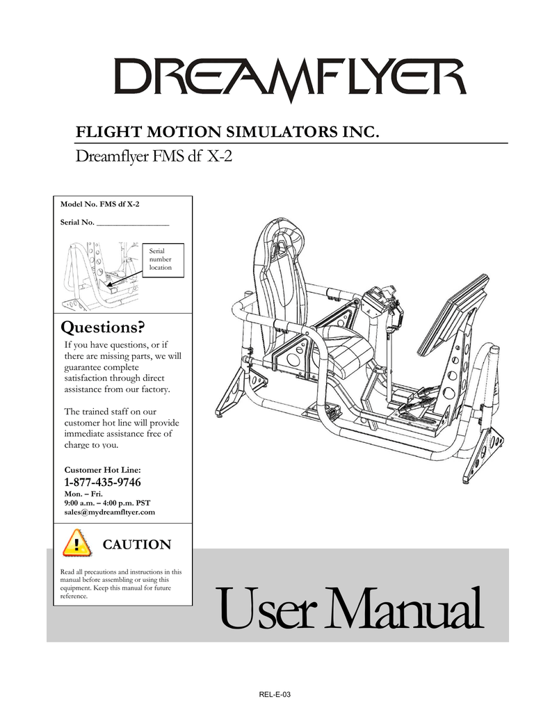 FLIGHT MOTION SIMULATORS Dreamflyer FMS df X-2 User manual | Manualzz