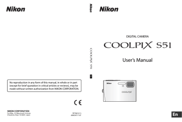 Nikon Coolpix S51 manual | Manualzz