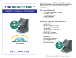 ATRx Biometric 1000 Installation Guide