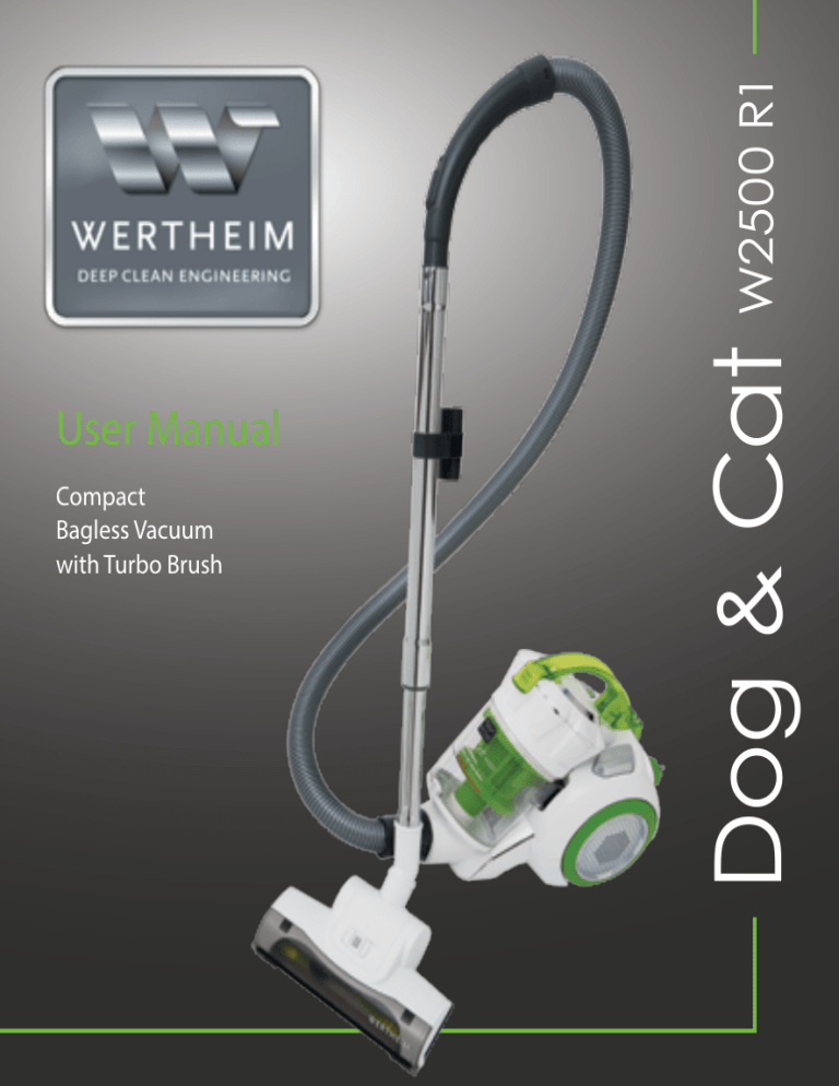 Wertheim W2500 Bagless Vacuum Instruction Manual Manualzz