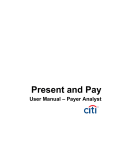 Citi Present and Pay User Manual | AI Chat &amp; PDF Download