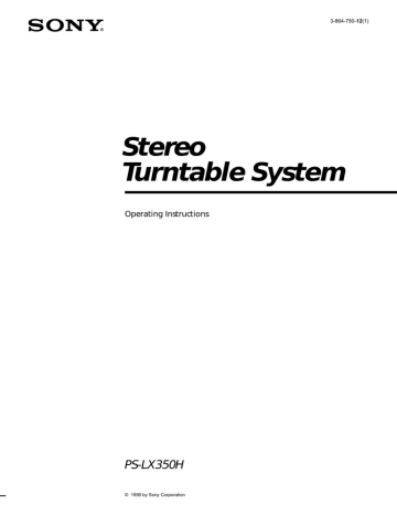 Stereo Turntable System | Manualzz