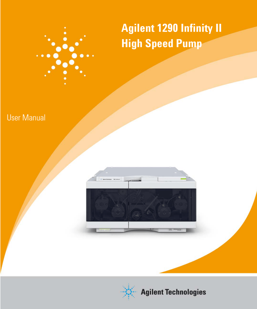 Agilent 1290 Infinity II High Speed Pump User Manual Manualzz