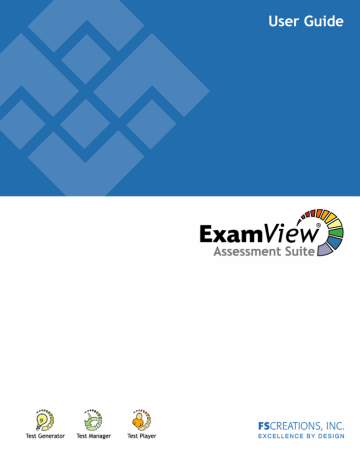ExamView 5 User`s Manual | Manualzz