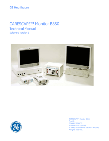 CARESCAPE B850 Technical Manual | Manualzz