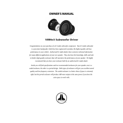 Jl Audio 10w6v3 D4 Owner S Manual Manualzz Com