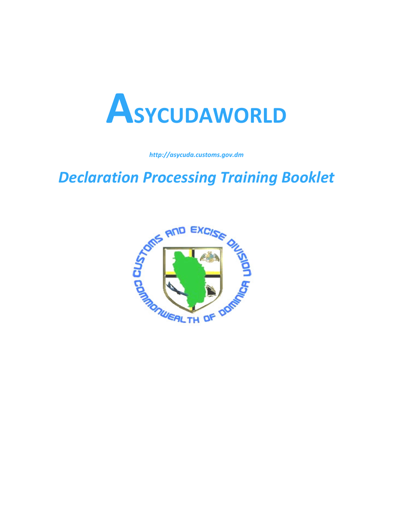 asycuda world’s advance declaration