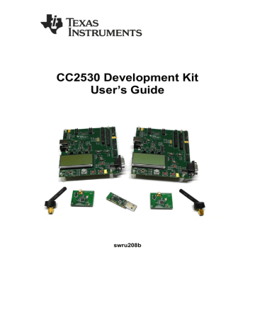 CC2530 Development Kit User`s Guide | Manualzz