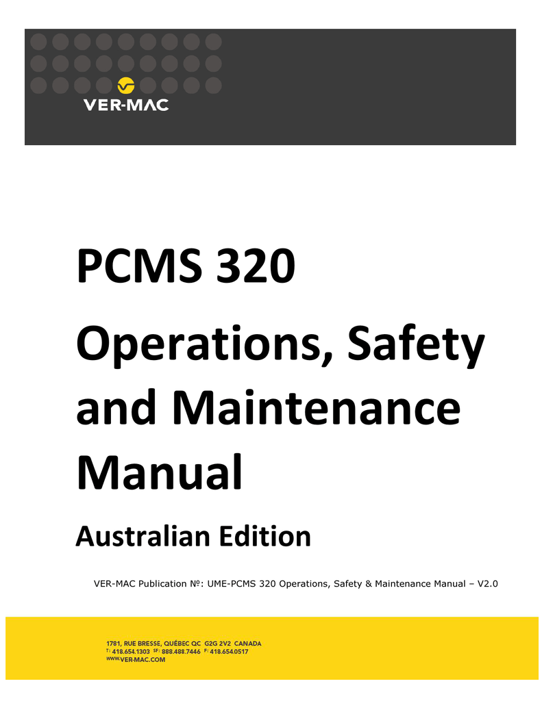 Ver mac pcms 320 manual software