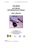 ACTiSYS IR210L IrDA Motherboard Adapter User's Manual