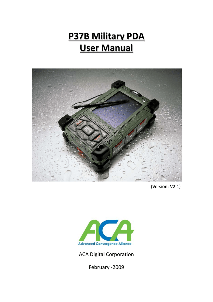 P37B Military PDA User Manual Manualzz