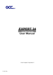 GCC Expert 24 Cutting Plotter User Manual