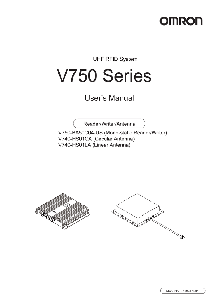 V750 Series Uhf Rfid System Reader Writer Antenna User S Manual Manualzz