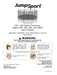 JumpSport Safety Enclosure 280, 380, 480, 480XT User Manual