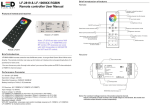 LF-2819 &amp; LF-1009XX RGBW Remote Controller User Manual