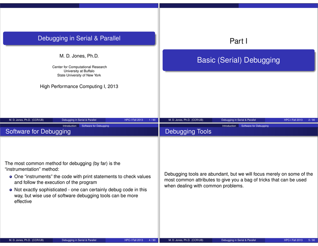 A Guide To Debugging In Serial And Parallel Manualzz