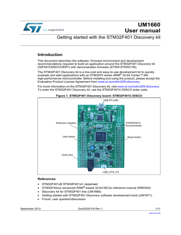 Getting Started With The Stm32f401 Discovery Kit Manualzz