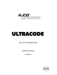 Key Cutting Machine ULTRACODE Operating manual