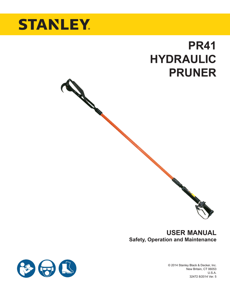 PR41 HYDRAULIC PRUNER Manualzz