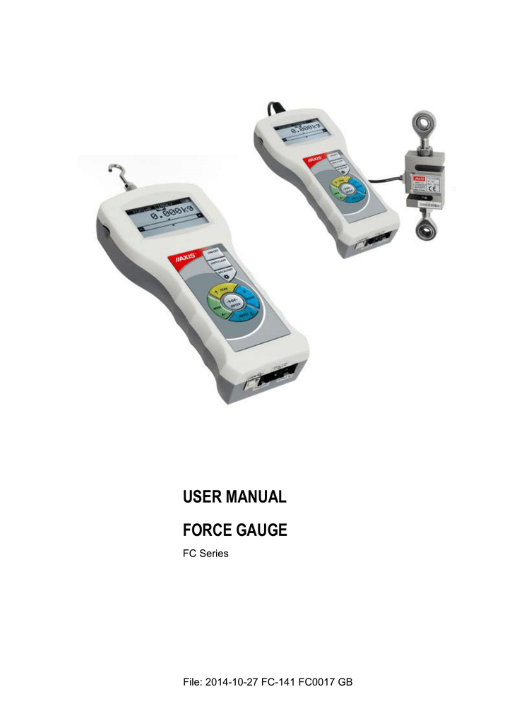 USER MANUAL FORCE GAUGE Manualzz
