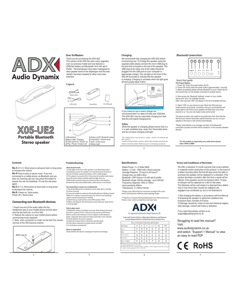 X05 User Manual 2 Manualzz