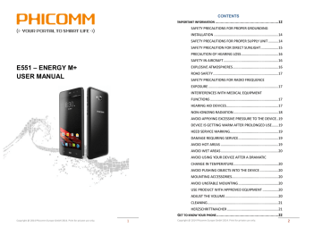 PHICOMM Energy M plus - E551 Owner Manual | Manualzz