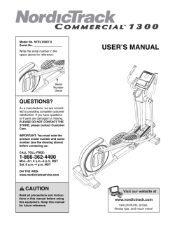 NordicTrack NTCCEL16907.0 - User manual | manualzz.com