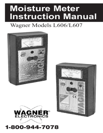 Moisture Meter Instruction Manual | Manualzz