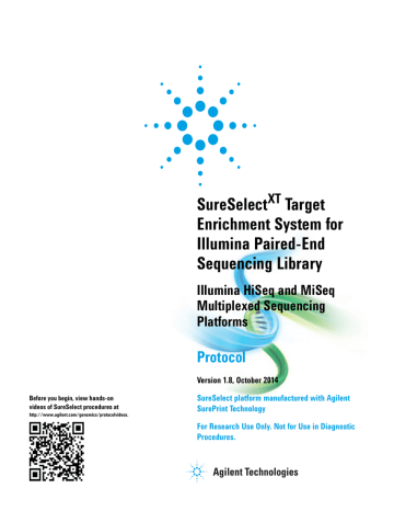 SureSelect Target Enrichment System for Illumina Paired | Manualzz