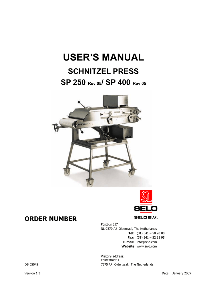 Bv 400 User Manual