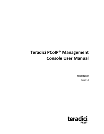 teradici pcoip management console psql