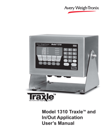 Model 1310 TraxleTM and In/Out Application User`s Manual | Manualzz